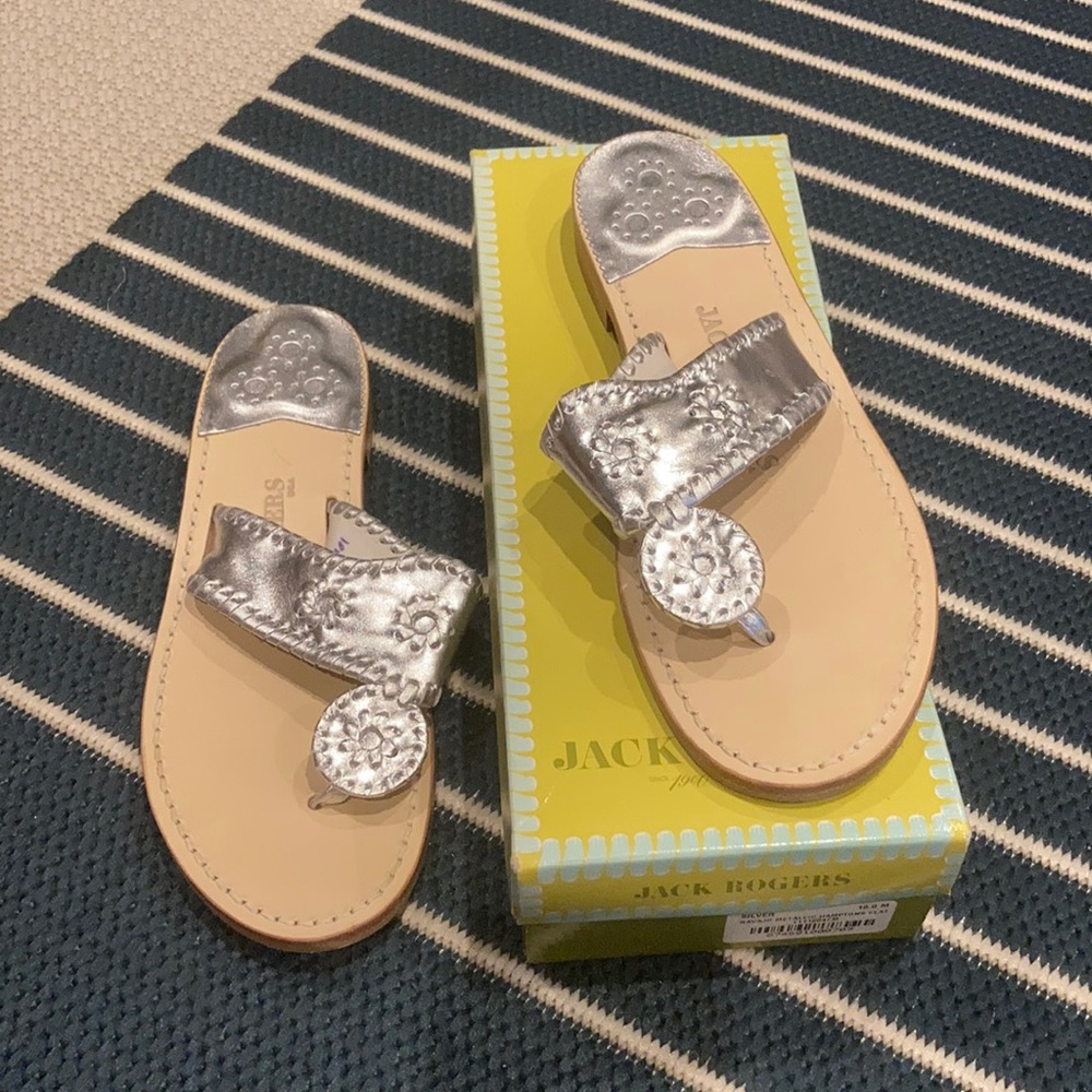 Jack Rogers Navajo metallic hamptons flat